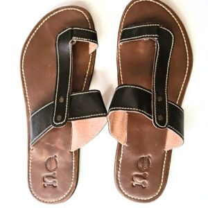 T Leather Sandals